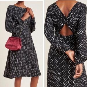 ANTHROPOLOGIE BLACK MIDI DRESS